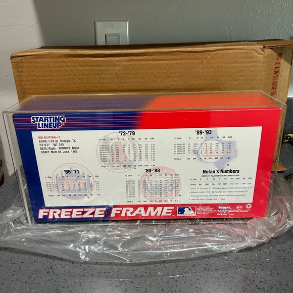 1995 Starting Lineup Nolan Ryan Freeze Frame Collectors Club Plexi Acrylic Case - Picture 5 of 5